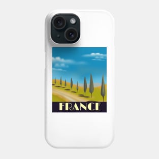 France landscape travel poster Phone Case