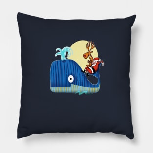 Santa Claus comes from the Sea Pillow