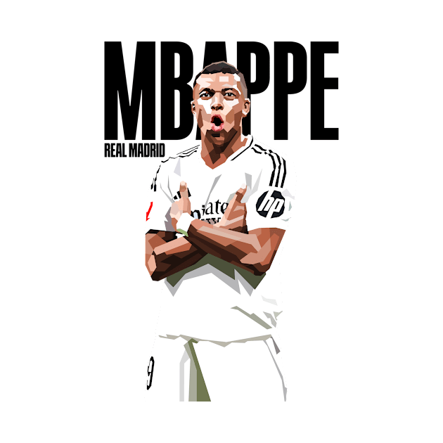 Mbappe Real Madrid Vector Art