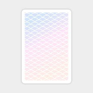 Cute geometric art deco pastel sunset pattern Magnet