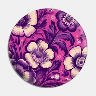 Purple Flowers Pin