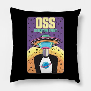 Our Strange Skies Flying Suacer Head Pillow