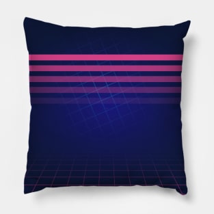 Allure of the Synthwave Lines Pillow