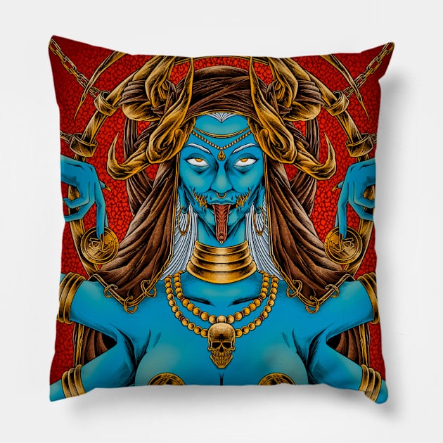 lady crypto Pillow by TOSSS LAB ILLUSTRATION