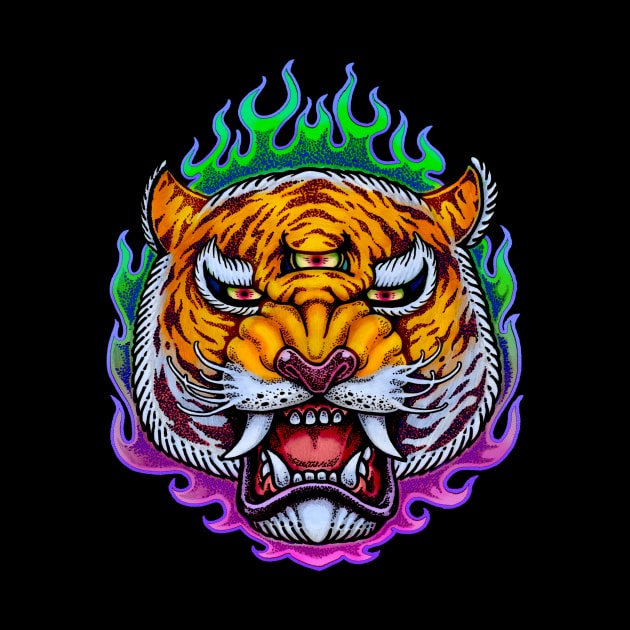 Third Eye Tiger by Villainmazk