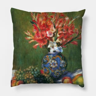 Still Life Flowers and Fruit by Pierre Renoir Pillow