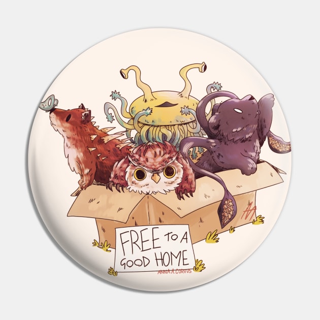 Fantasy Monsters Free to a Good Home Pin by Rumpled Crow