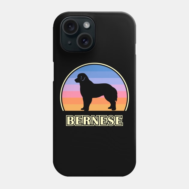 Bernese Mountain Dog Vintage Sunset Dog Phone Case by millersye