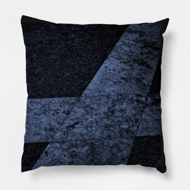 Charcoal grey intersecting lines Pillow by stevepaint