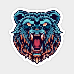 Angry Bear Illustration Magnet