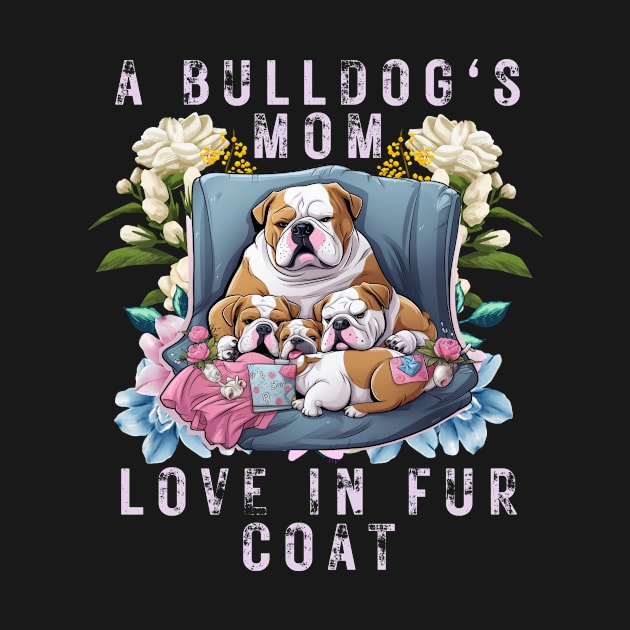 A Bulldog's Mom Love In Fur Coat by teestore_24