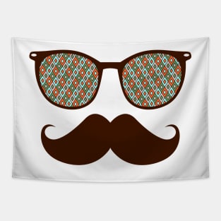 Hipster Glasses And Mustache Tapestry