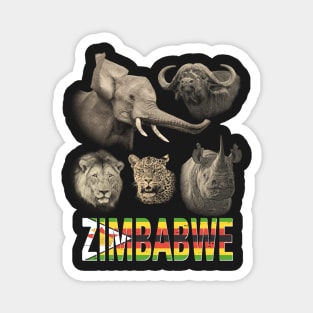 Zimbabwe Big Five Africa Safari Magnet