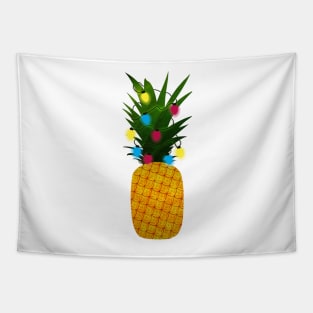 Christmas Lights on Pineapple Tapestry