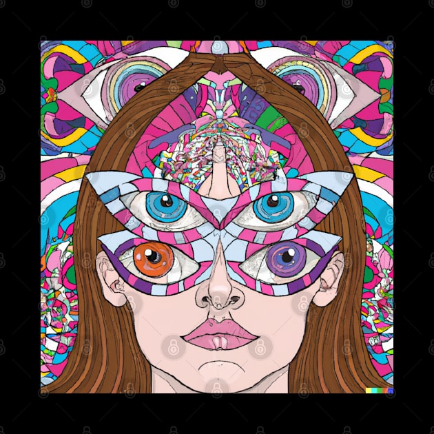 Girl With Kalleidescope Eyes by Prints Charming