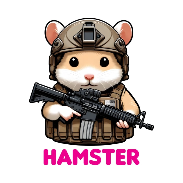 Tactical Hamster by Rawlifegraphic