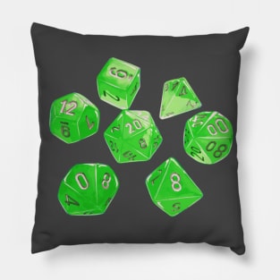 Acid green dice Pillow