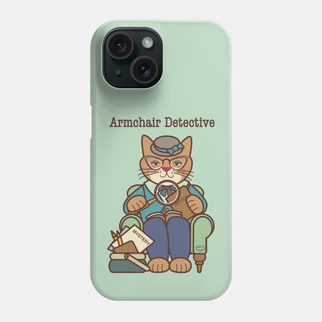 Armchair Detective Woman Phone Case by Sue Cervenka