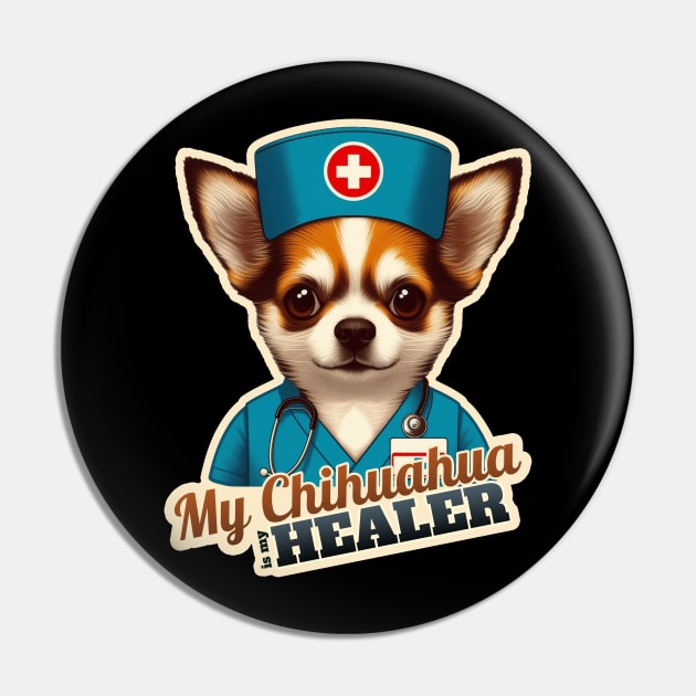 Chihuahua Nurse Pin by k9-tee