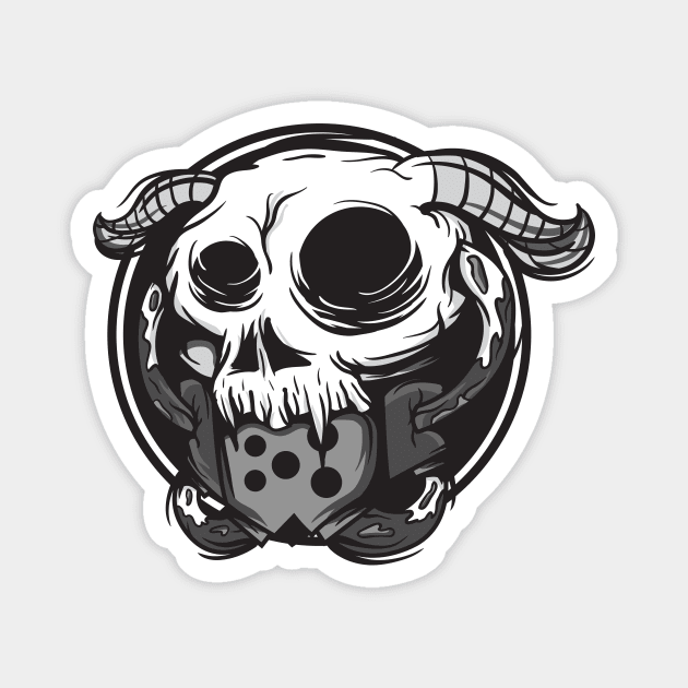 Cow Skull Art Magnet by spacemedia