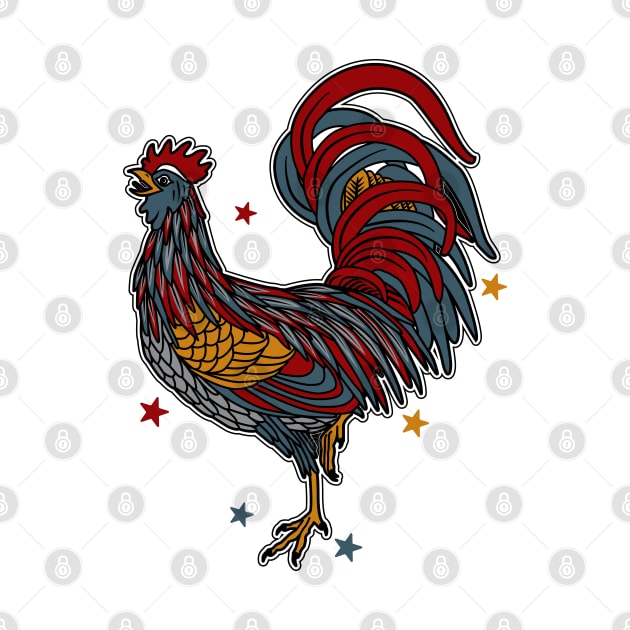 Rooster by Allbestshirts