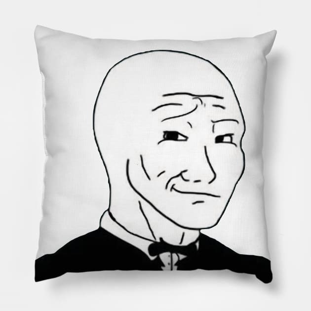 Chad Wojak Handsome Wojak Pillow by Srankez-Couron