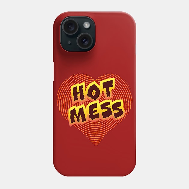 Hot Mess Heart Phone Case by MikeCottoArt