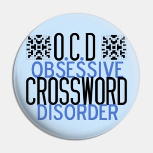 Obsessive Crossword Disorder Pin