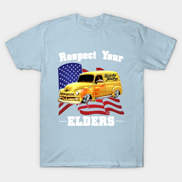 Discover Funny Car Guy - Respect Your Elders Classic Panel Truck - Truck - T-Shirt