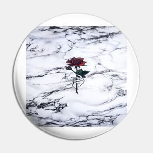 White Minimal Marble Pattern Pin