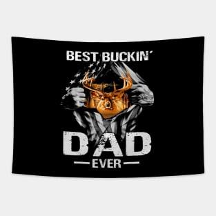 Best Buckin Dad Ever Deer Hunting Bucking Father Tapestry