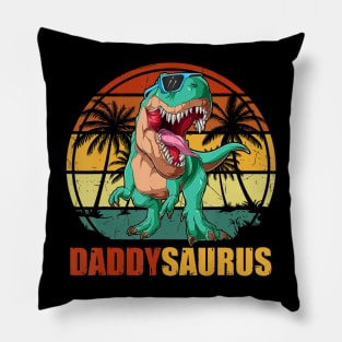 Daddysaurus Rex Dad Matching Dinosaur Birthday Party Pillow