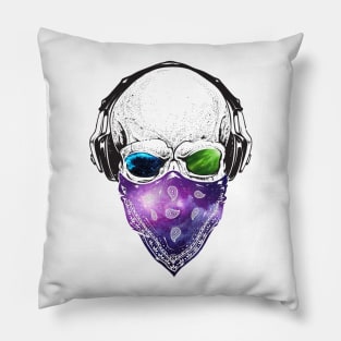 Gangsta Space Skull Pillow