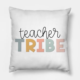 Teacher Tribe Muted Pastels Pillow