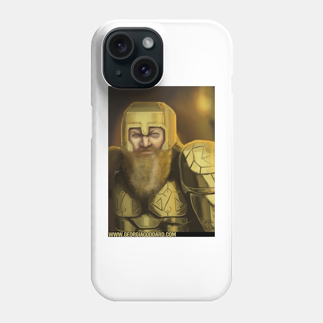 Warrior Dwarf Digital Painting Phone Case by georgiagoddard