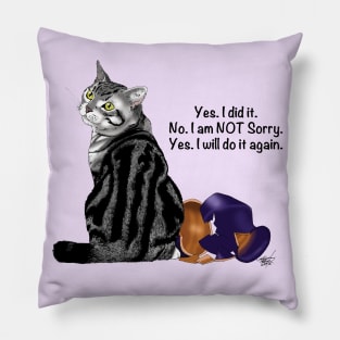 No Remorse Cat Pillow