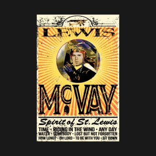 Back Logo 1978 Lewis McVay Spirit of St Lewis Concert Poster T-Shirt