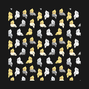 Cute Cockatiel Pattern T-Shirt