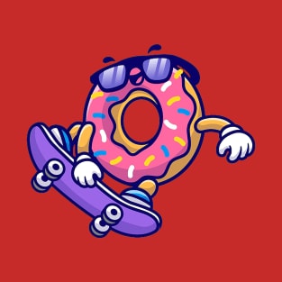 Cool Skateboarding Donut T-Shirt