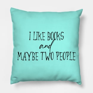 I Like Books And Maybe Two People Pillow