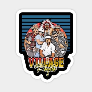 best of the best village people 80s  /style retro vintage flyer Magnet