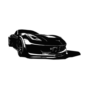 C7 Corvette Stingray - monochrome stylized #2 T-Shirt