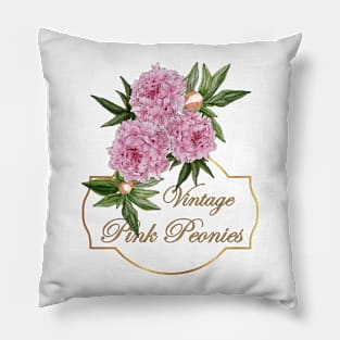 Spring flowers -Peonies-Garten flowers -Spring- Peony Rose-Vintage Pink Peonies Pillow