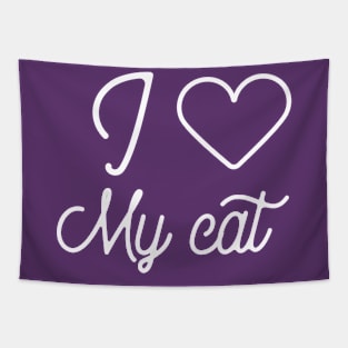 I love my cat-cat lover gift Tapestry