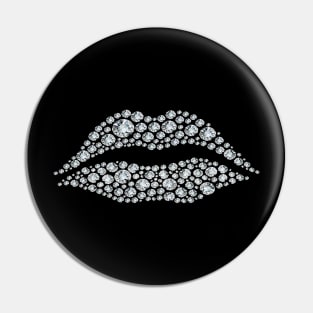 diamond lips Pin