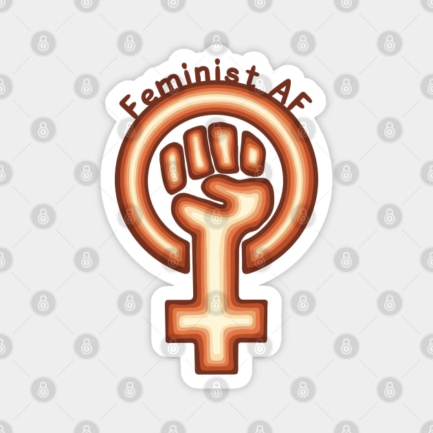 Feminist AF Magnet by Slightly Unhinged