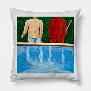 Friends by the pool Pillow