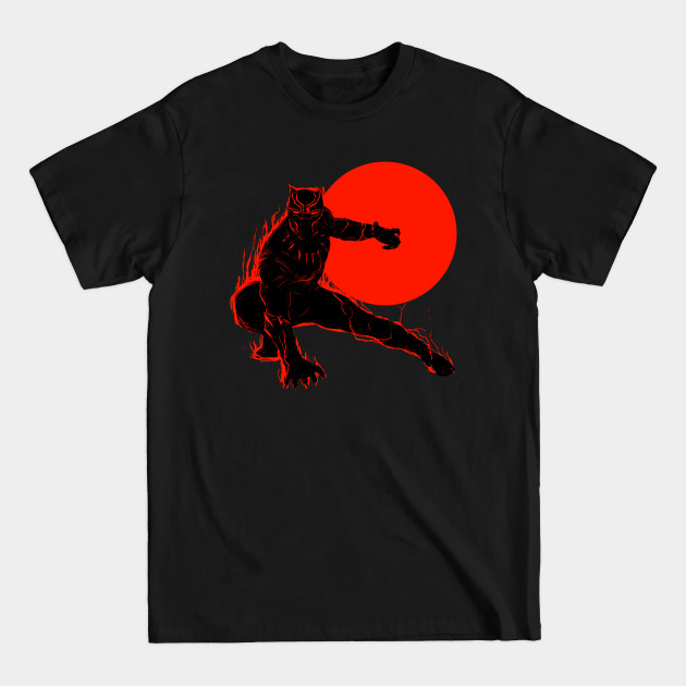 Discover Sunset Panther - Black Panther - T-Shirt