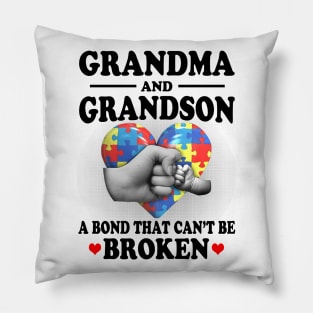 Grandma and Grandson A Bond That Can't Be Broken Pillow