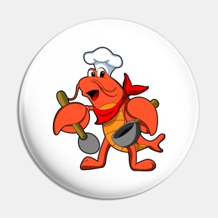 Lobster as Chef with Wooden spoon Pin